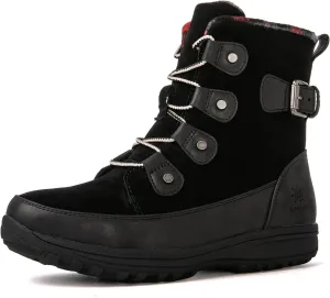 GLOBALWIN Women's Snow Boots Mid Calf Warm Winter Fashion Boots Comfortable Lace-UpWaterproof Boots Insulated Non-Slip Outdoor Shoes for Women