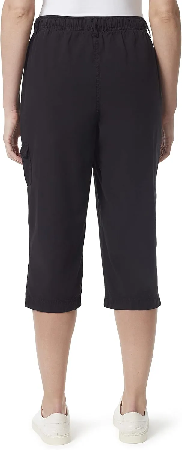 Gloria Vanderbilt Women's Ilona Pull on Button Detail Capri Standard