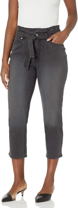 Gloria Vanderbilt Women's Paperbag Straight Leg Cropped Jean