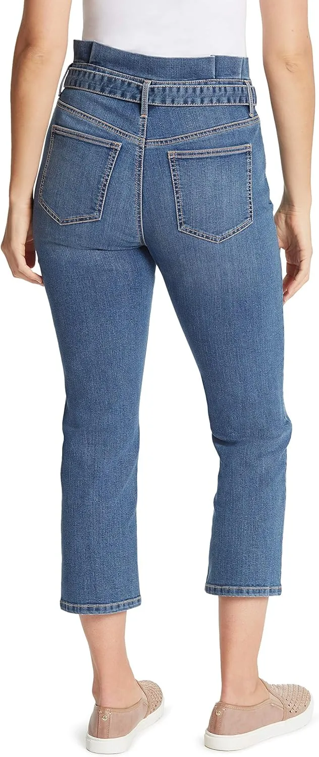 Gloria Vanderbilt Women's Paperbag Straight Leg Cropped Jean