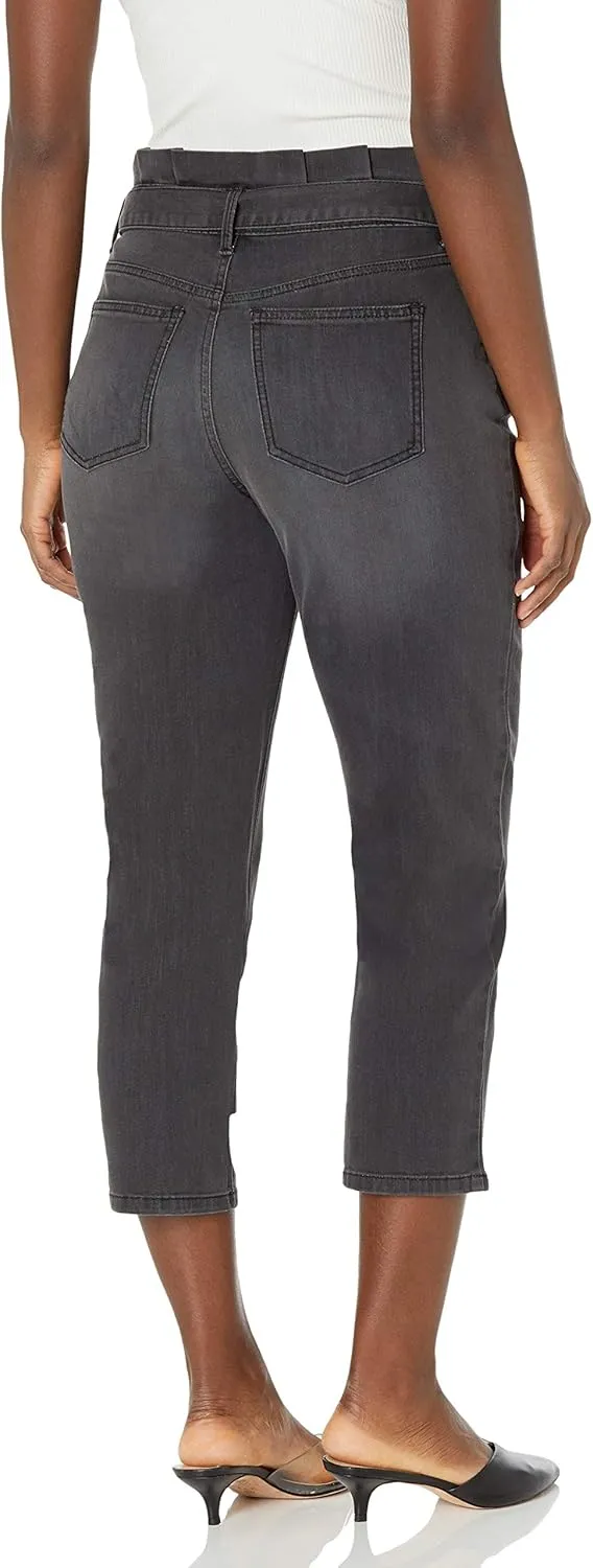 Gloria Vanderbilt Women's Paperbag Straight Leg Cropped Jean