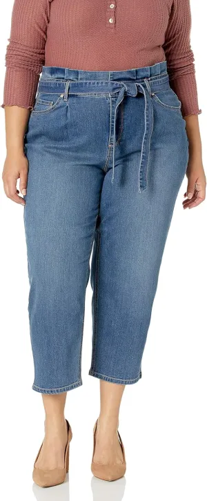 Gloria Vanderbilt Women's Paperbag Straight Leg Cropped Jean
