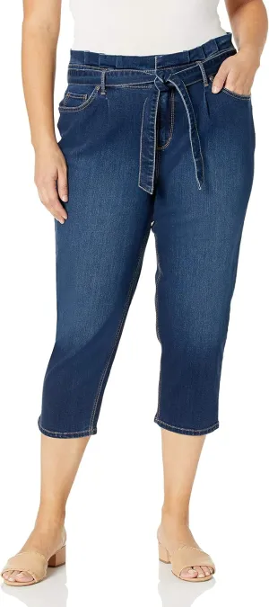 Gloria Vanderbilt Women's Paperbag Straight Leg Cropped Jean