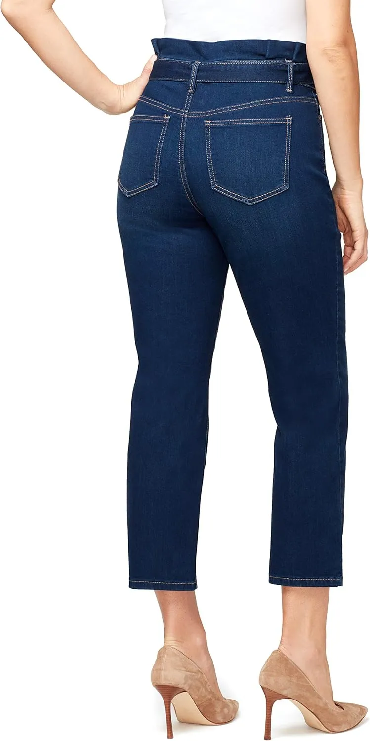 Gloria Vanderbilt Women's Paperbag Straight Leg Cropped Jean