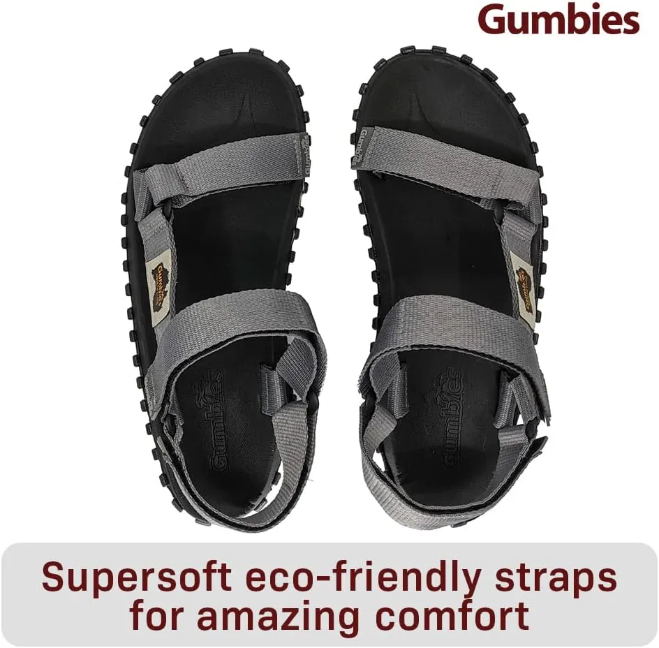 Gumbies Scrambler Unisex Sandals with Recycled Straps and Recycled Rubber Sole - Comfort Guaranteed