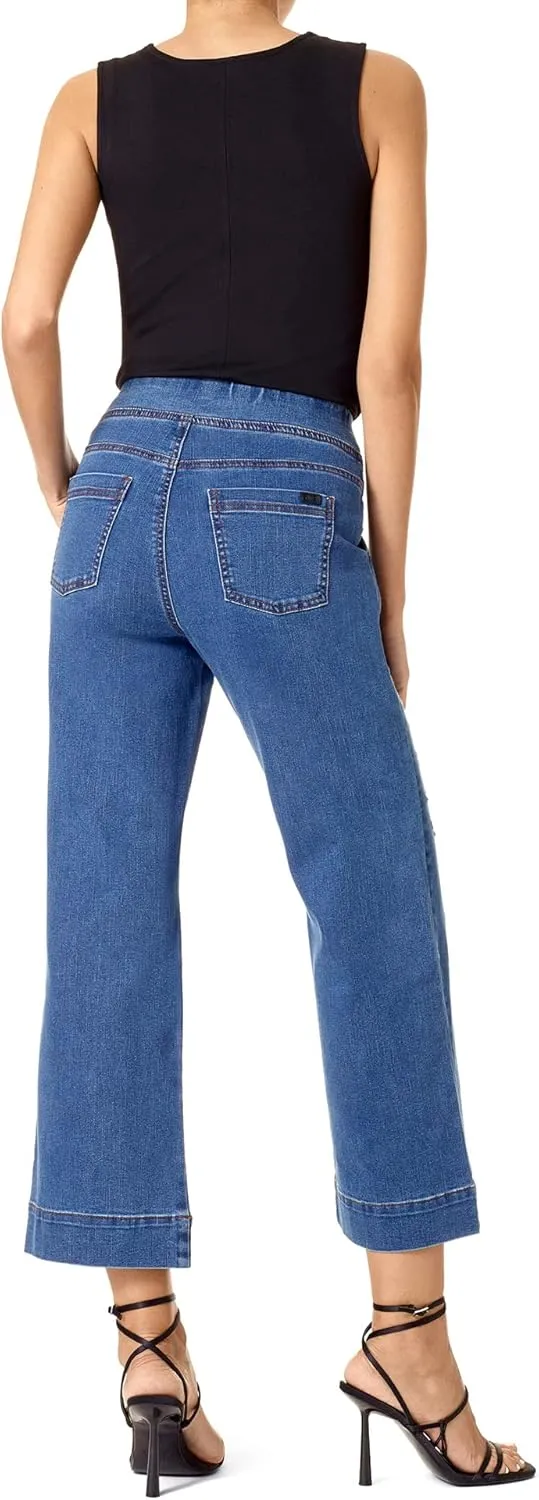 HUE Women's Fashion Jeggings-Cropped Flare, Straight, Bootcut, Wide Denim Leggings