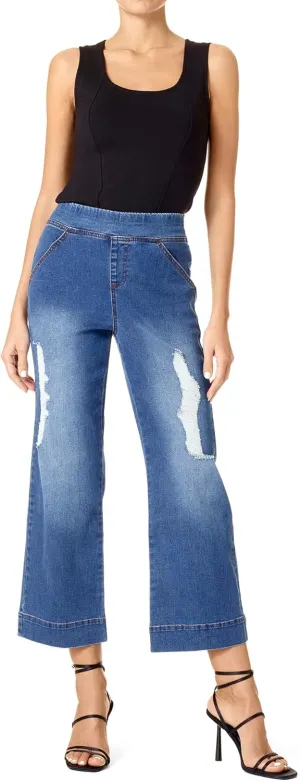 HUE Women's Fashion Jeggings-Cropped Flare, Straight, Bootcut, Wide Denim Leggings