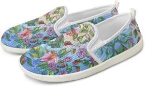 Hummingbird Pattern Breathable Lightweight Running Shoes - Fashionable Flats for Women, Slip-Resistant Work Shoes & Tennis Shoes