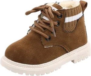 Infant Short Ankle Boots Kids Up Toddler Booties Boys Girls Warm Shoes Baby Lace Baby Shoes Size 4