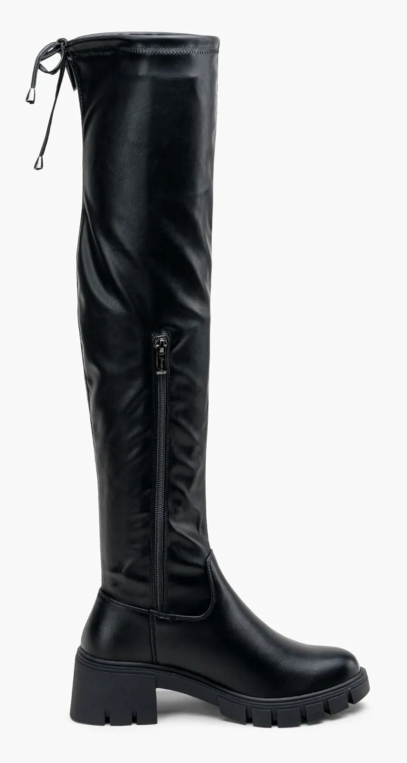 Jeossy Women's 990 Over The Knee High Boots Platform Thigh High Round Toe Long Boots
