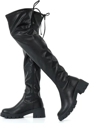 Jeossy Women's 990 Over The Knee High Boots Platform Thigh High Round Toe Long Boots