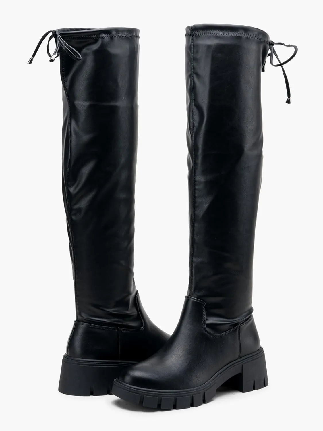 Jeossy Women's 990 Over The Knee High Boots Platform Thigh High Round Toe Long Boots