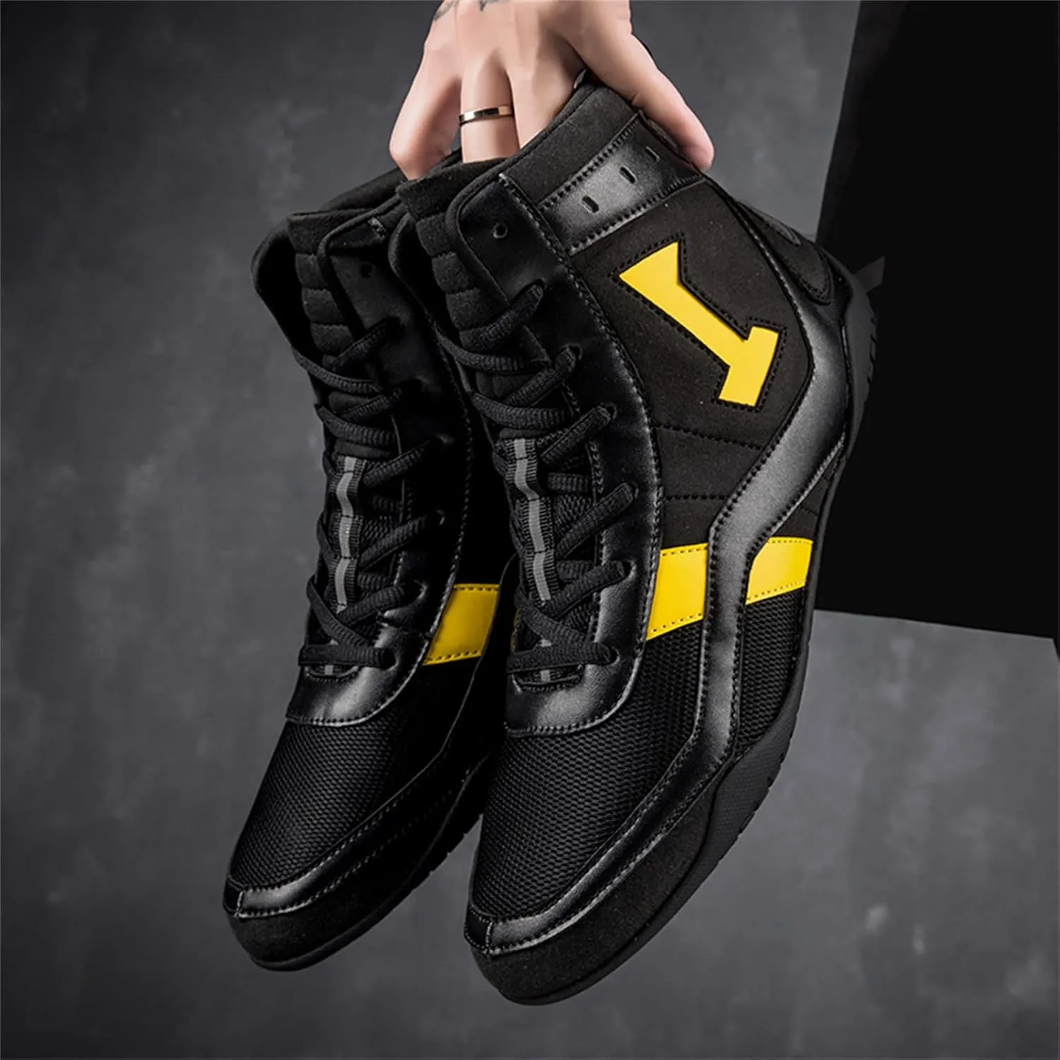 JiuQing Wrestling Shoes Men Women Barefoot Indoor Fitness Training Boots Lightweight Boxing Weightlifting Sport Boots