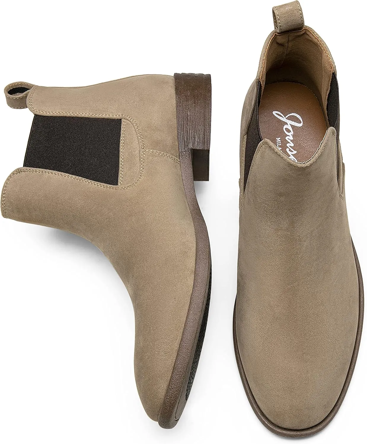 Jousen Men's Chelsea Boots Lightweight Casual Chukka Ankle Boots Classic Elastic Dress Boots For Men