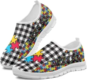 JoyLamoria Butterfly in Black and White Shoes for Wome Slip on Walking Shoe Art Travel Work Loafers Lightweight