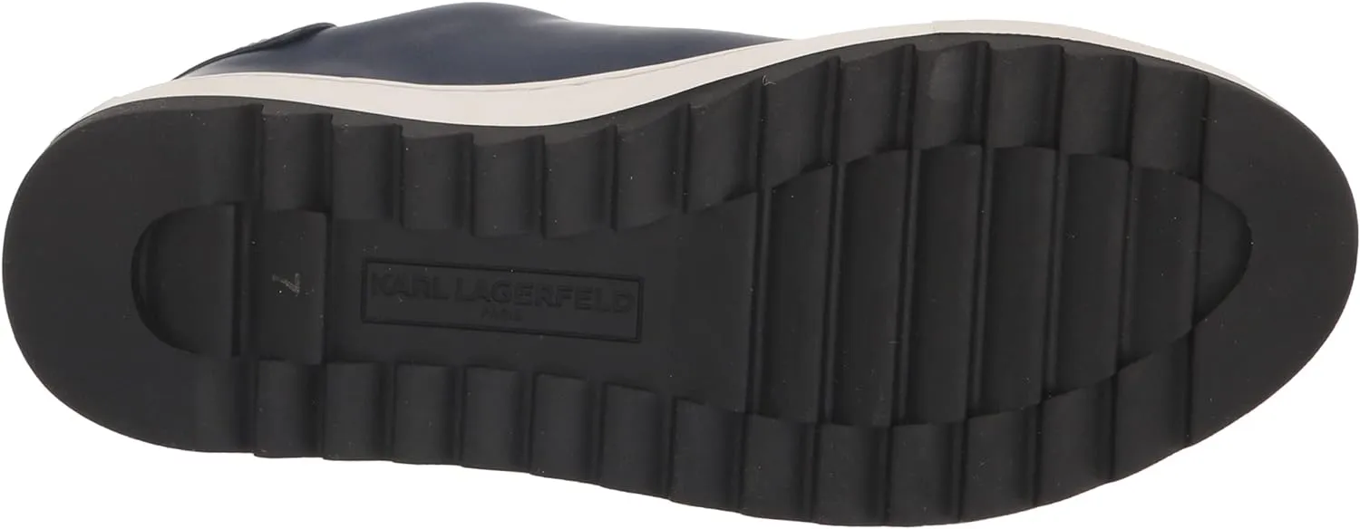 Karl Lagerfeld Paris Men's Recycled Leather Low Top Sneaker