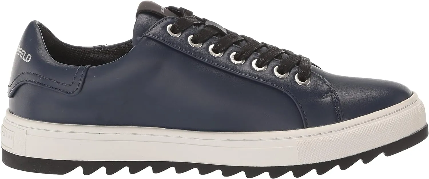 Karl Lagerfeld Paris Men's Recycled Leather Low Top Sneaker