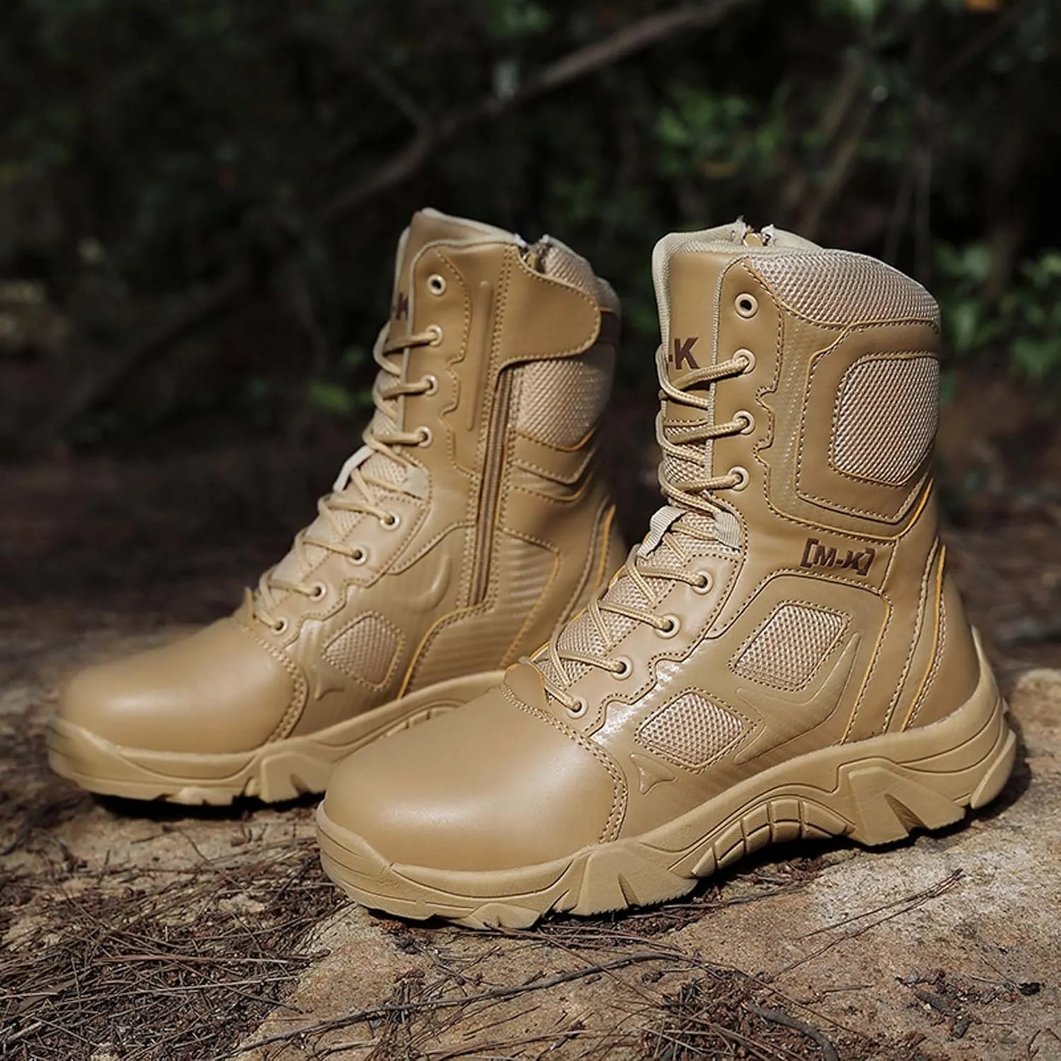 Large size field training, battlefield training, military boots, combat boots, snow boots, men's shoesSteel toe shoes