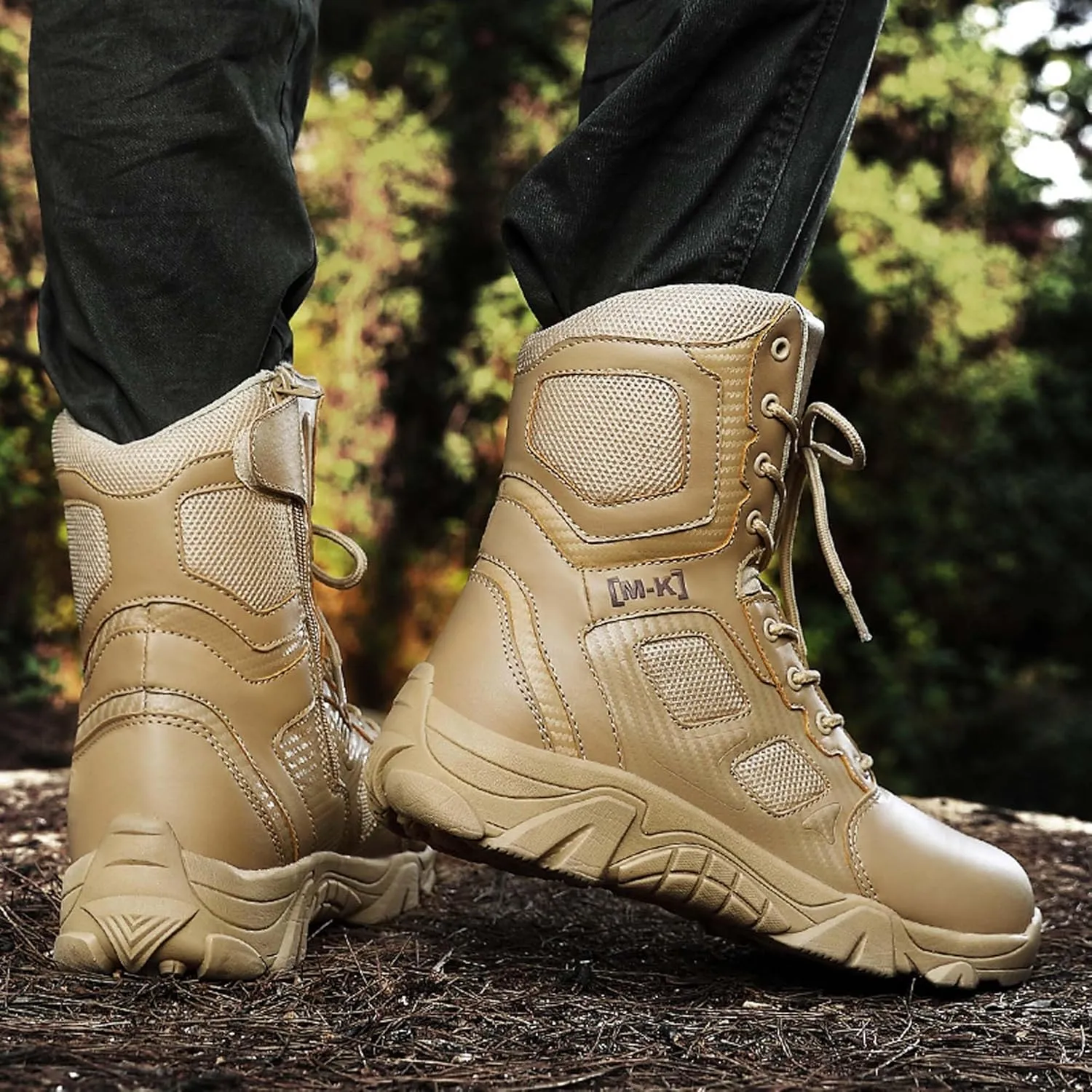 Large size field training, battlefield training, military boots, combat boots, snow boots, men's shoesSteel toe shoes