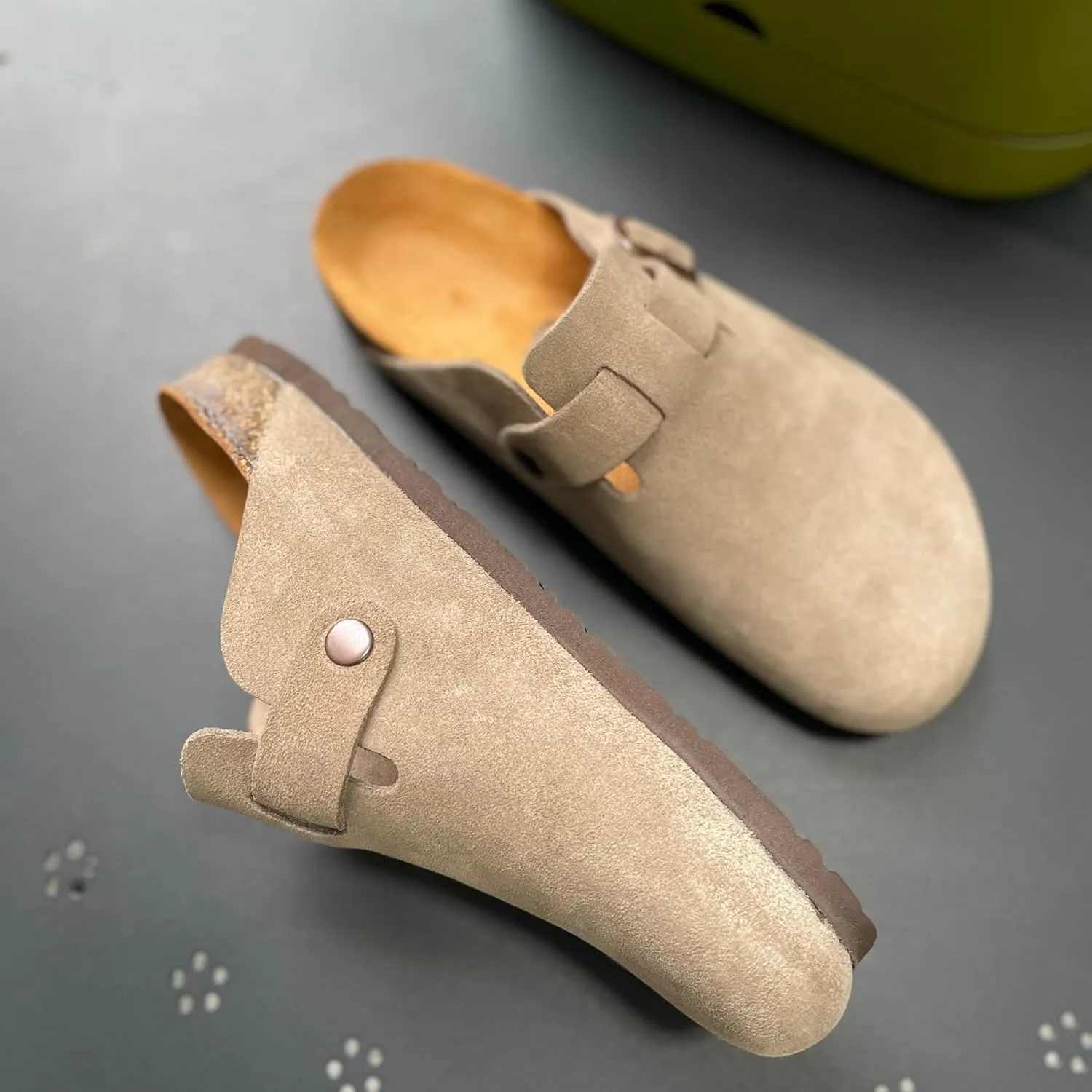LC Handmade Natural Unisex Clogs with Cork Sole – Anatomical, Orthopedic, Stylish Leather Summer Shoes, Comfortable and Unique (10)