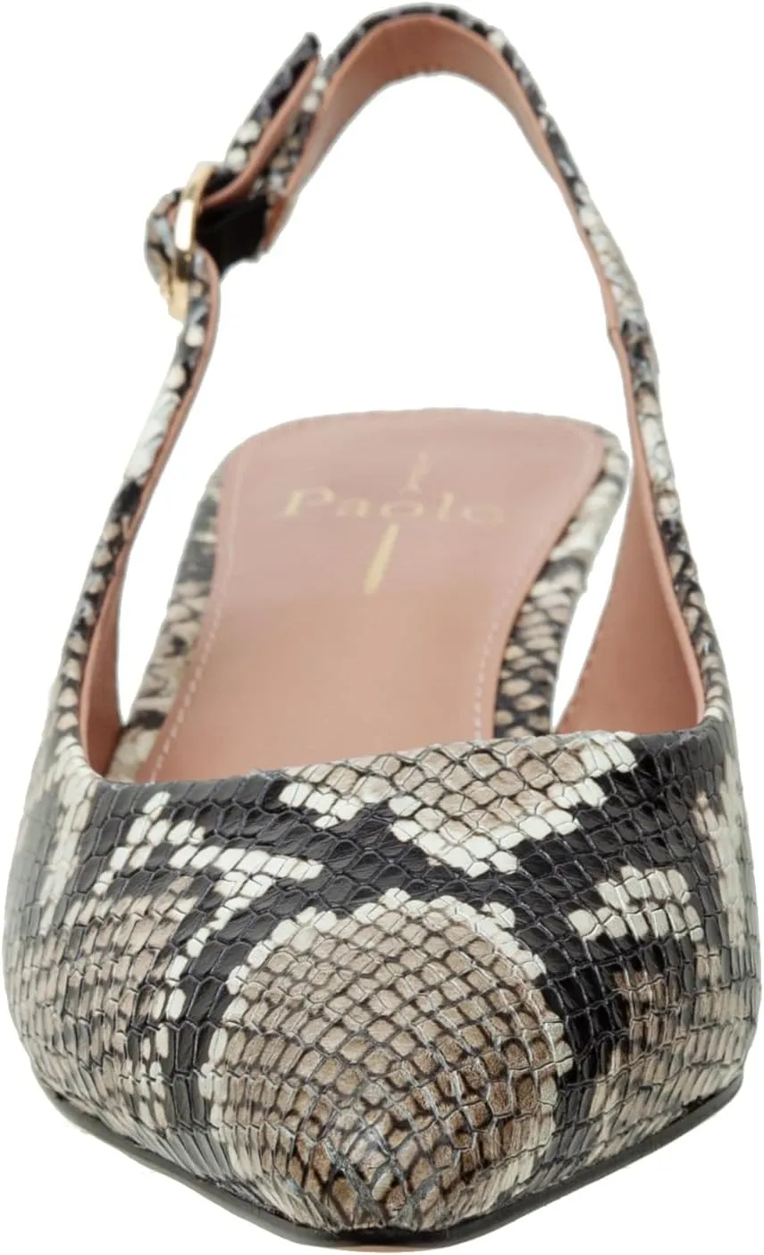Linea Paolo - CECIL - Womens Low Kitten Heel Slingback Pumps