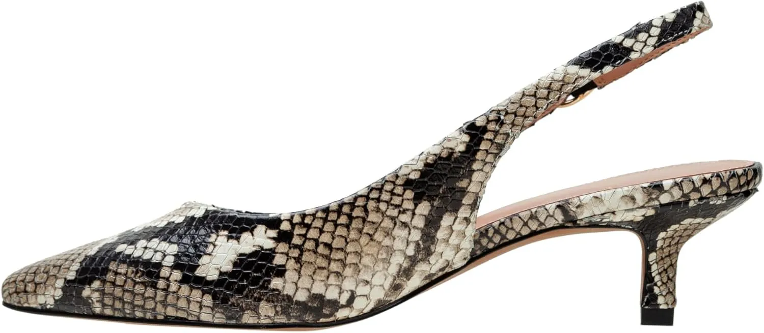 Linea Paolo - CECIL - Womens Low Kitten Heel Slingback Pumps