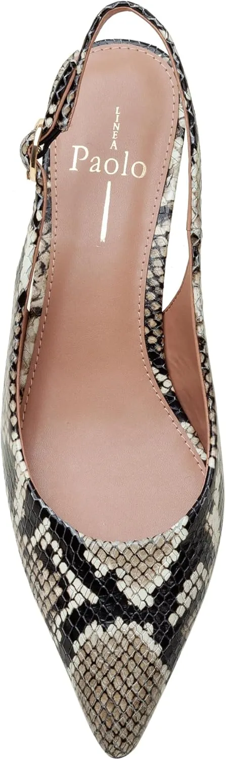 Linea Paolo - CECIL - Womens Low Kitten Heel Slingback Pumps