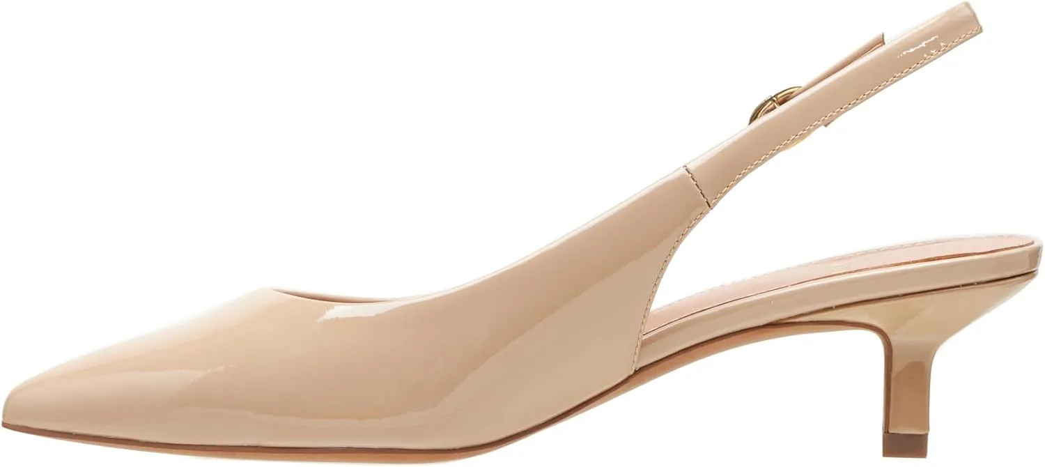 Linea Paolo - CECIL - Womens Low Kitten Heel Slingback Pumps