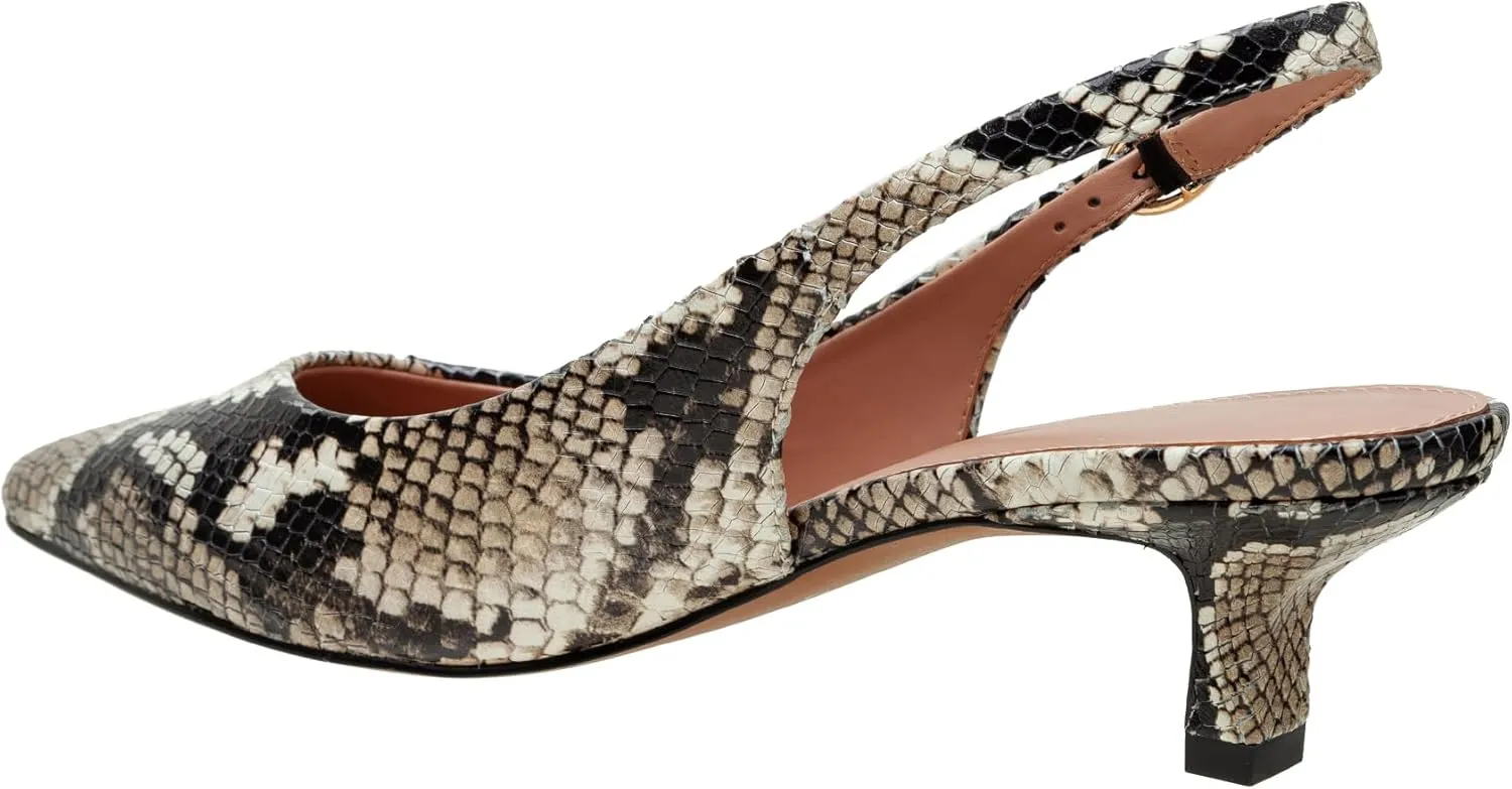 Linea Paolo - CECIL - Womens Low Kitten Heel Slingback Pumps