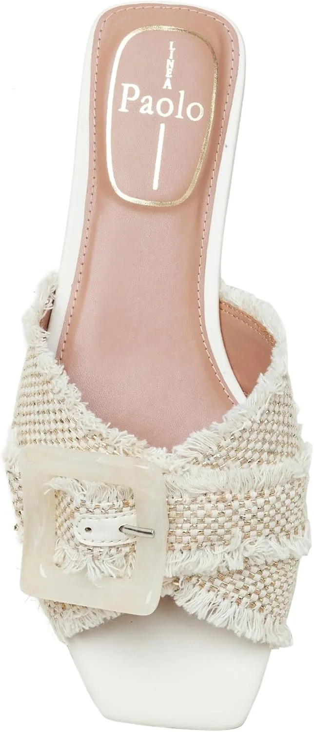 Linea Paolo - LOTTIE - Womens Frayed Fabric Cross Band Fashion Sandals