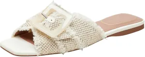 Linea Paolo - LOTTIE - Womens Frayed Fabric Cross Band Fashion Sandals