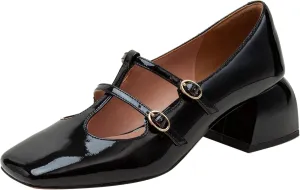 Linea Paolo - Maurice - Womens Double Mary Jane T-Strap Pumps