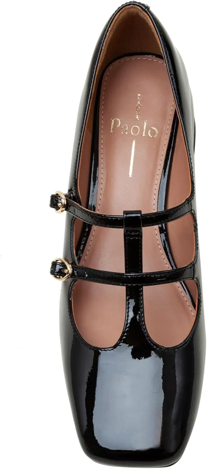 Linea Paolo - Maurice - Womens Double Mary Jane T-Strap Pumps
