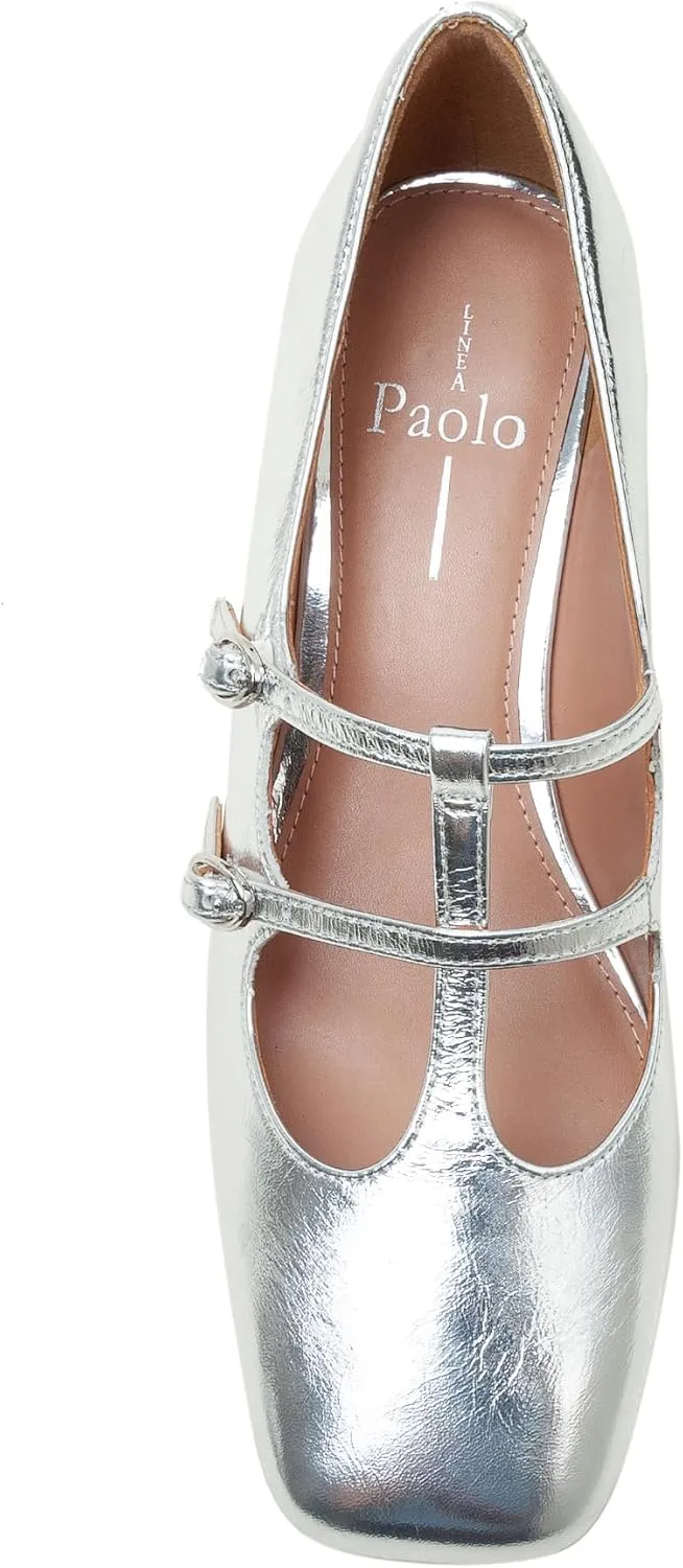 Linea Paolo - Maurice - Womens Double Mary Jane T-Strap Pumps