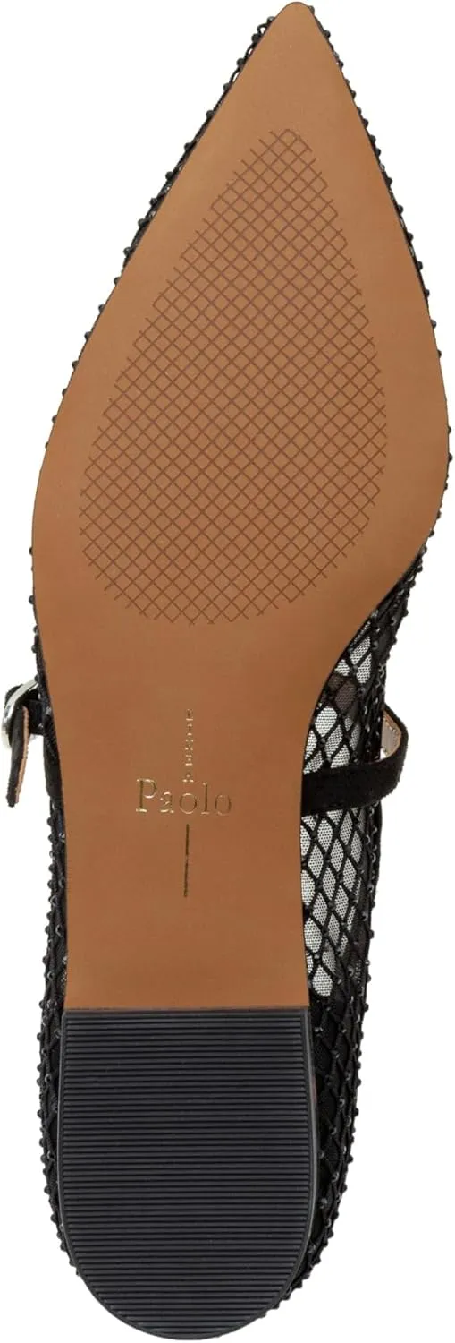 Linea Paolo - Nadeen - Womens Fishnet and Mesh Mary Jane Flats