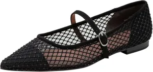 Linea Paolo - Nadeen - Womens Fishnet and Mesh Mary Jane Flats