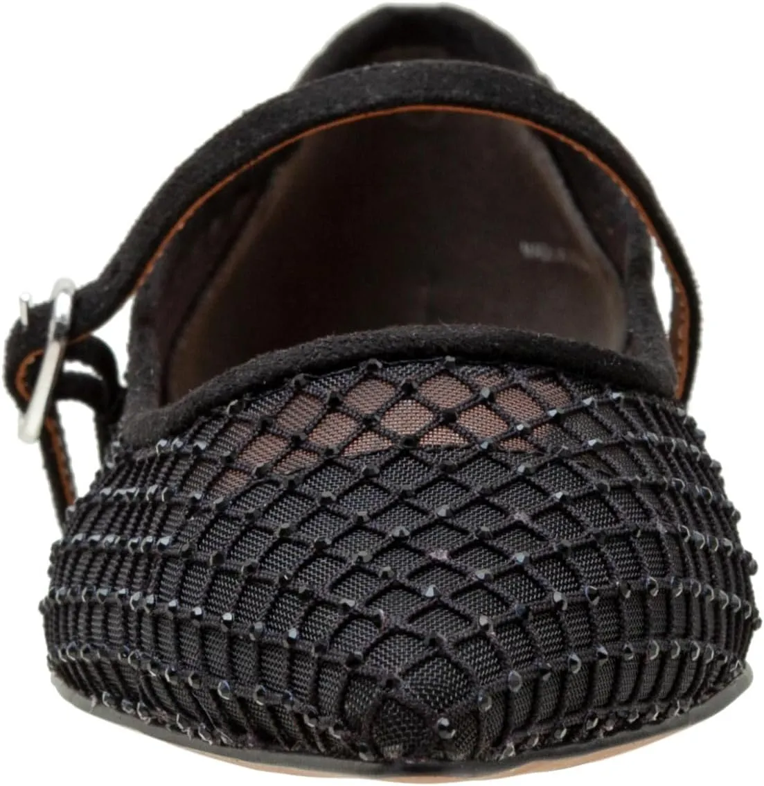 Linea Paolo - Nadeen - Womens Fishnet and Mesh Mary Jane Flats