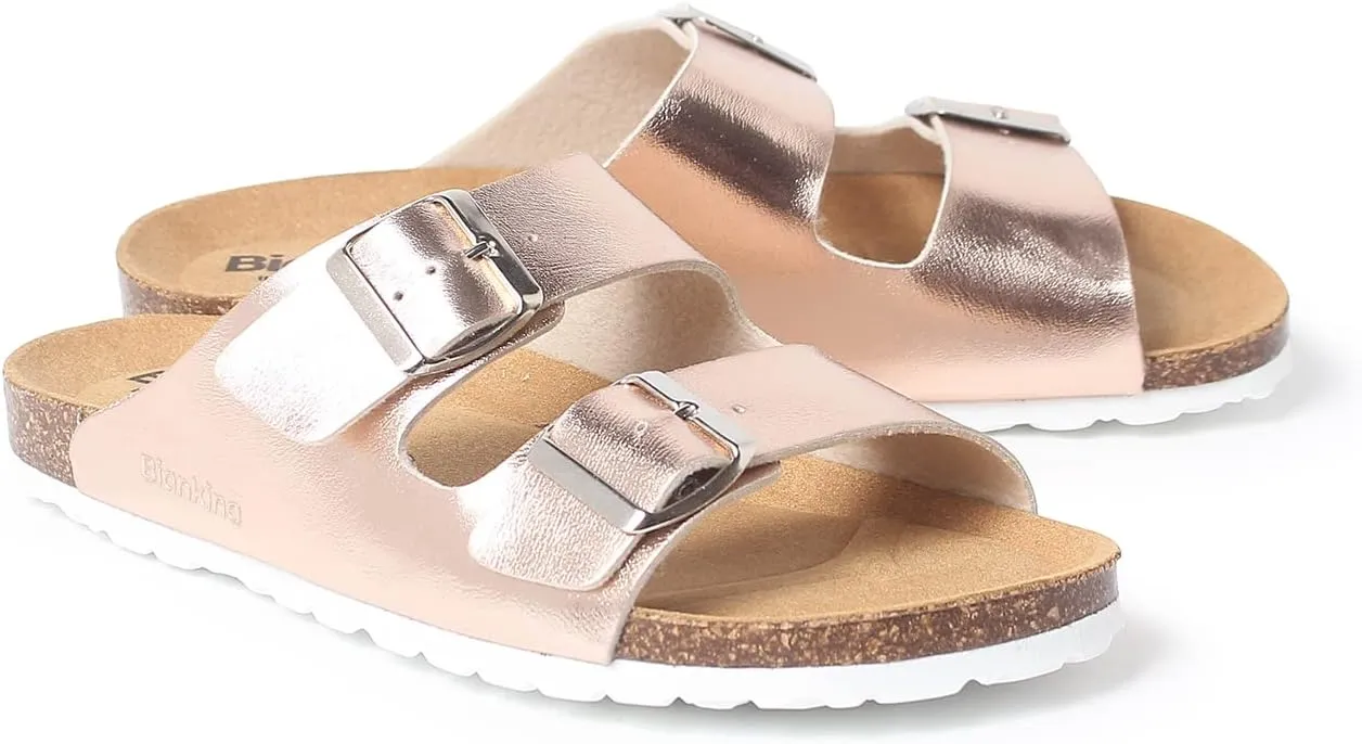 Marbella Two Strap Bio Sandals for Women - Sustainable, Eco Friendly, Vegan Leather Sandals. Recycled Upper, Comfy Insole, Cork Midsole, EVA Sole. Made in Spain