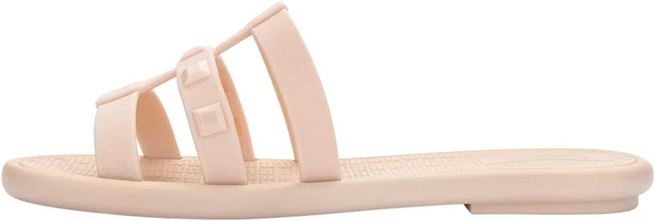 Melissa Sun Atlantis Women's Slides - Trendy Slip on Sandals for Women, Women's Jelly Shoes w/Stud Appliques, Adult Jellies