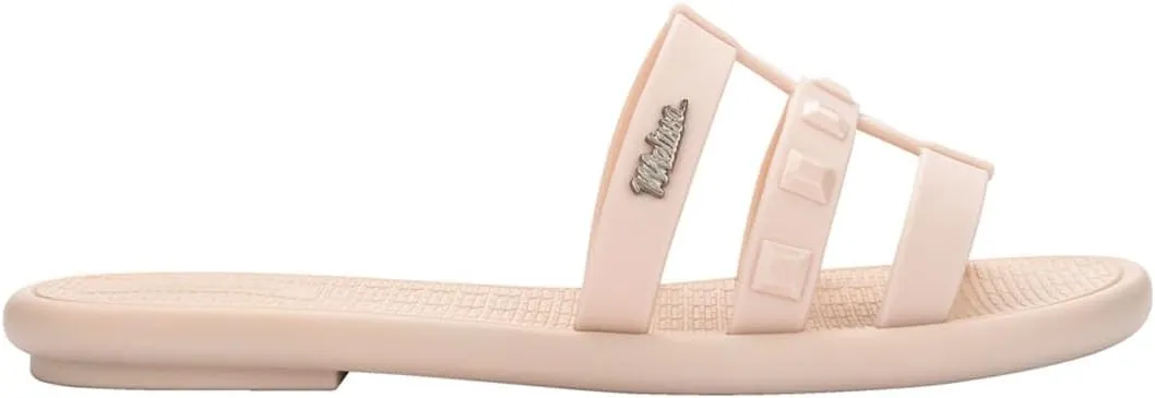 Melissa Sun Atlantis Women's Slides - Trendy Slip on Sandals for Women, Women's Jelly Shoes w/Stud Appliques, Adult Jellies