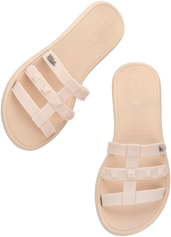Melissa Sun Atlantis Women's Slides - Trendy Slip on Sandals for Women, Women's Jelly Shoes w/Stud Appliques, Adult Jellies