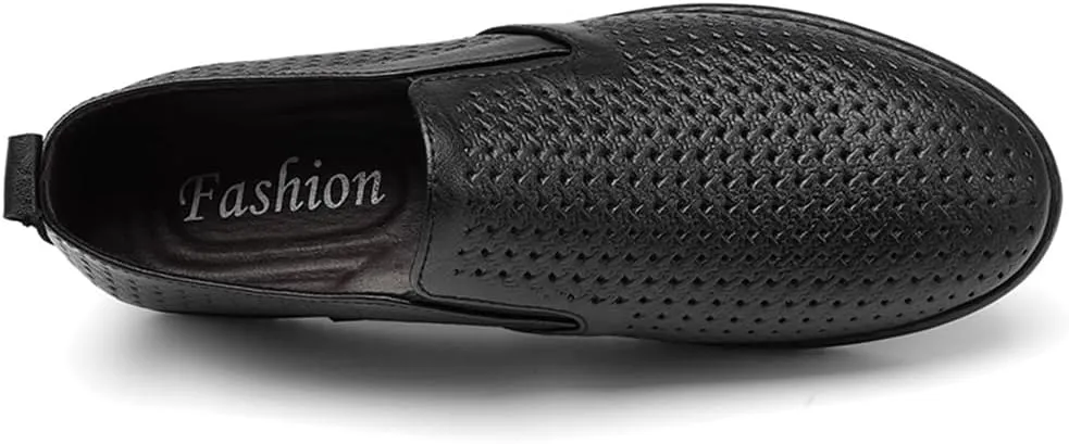 Men's Casual Shoes Slip on Loafers Soft Comfortable Flats Shoes Breathable Walking Driving Shoes
