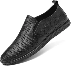 Men's Casual Shoes Slip on Loafers Soft Comfortable Flats Shoes Breathable Walking Driving Shoes