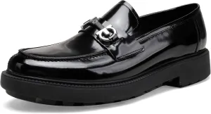 Men's Luxury Genuine Leather Dress Loafers Shoes, Casual Formal Buckle Slip on Loafers Moc-Toe Business Dress Shoes Party Wedding Slip-on Loafer for Mens