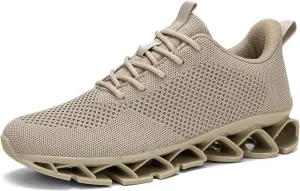 Mens Walking Shoes Blade Non Slip Fashion Sneakers Breathable Mesh Soft Sole Casual Athletic Running Sport Shoes
