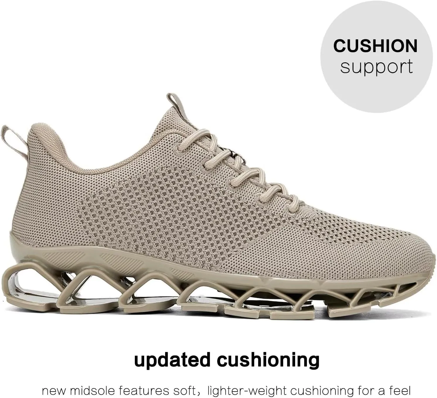 Mens Walking Shoes Blade Non Slip Fashion Sneakers Breathable Mesh Soft Sole Casual Athletic Running Sport Shoes