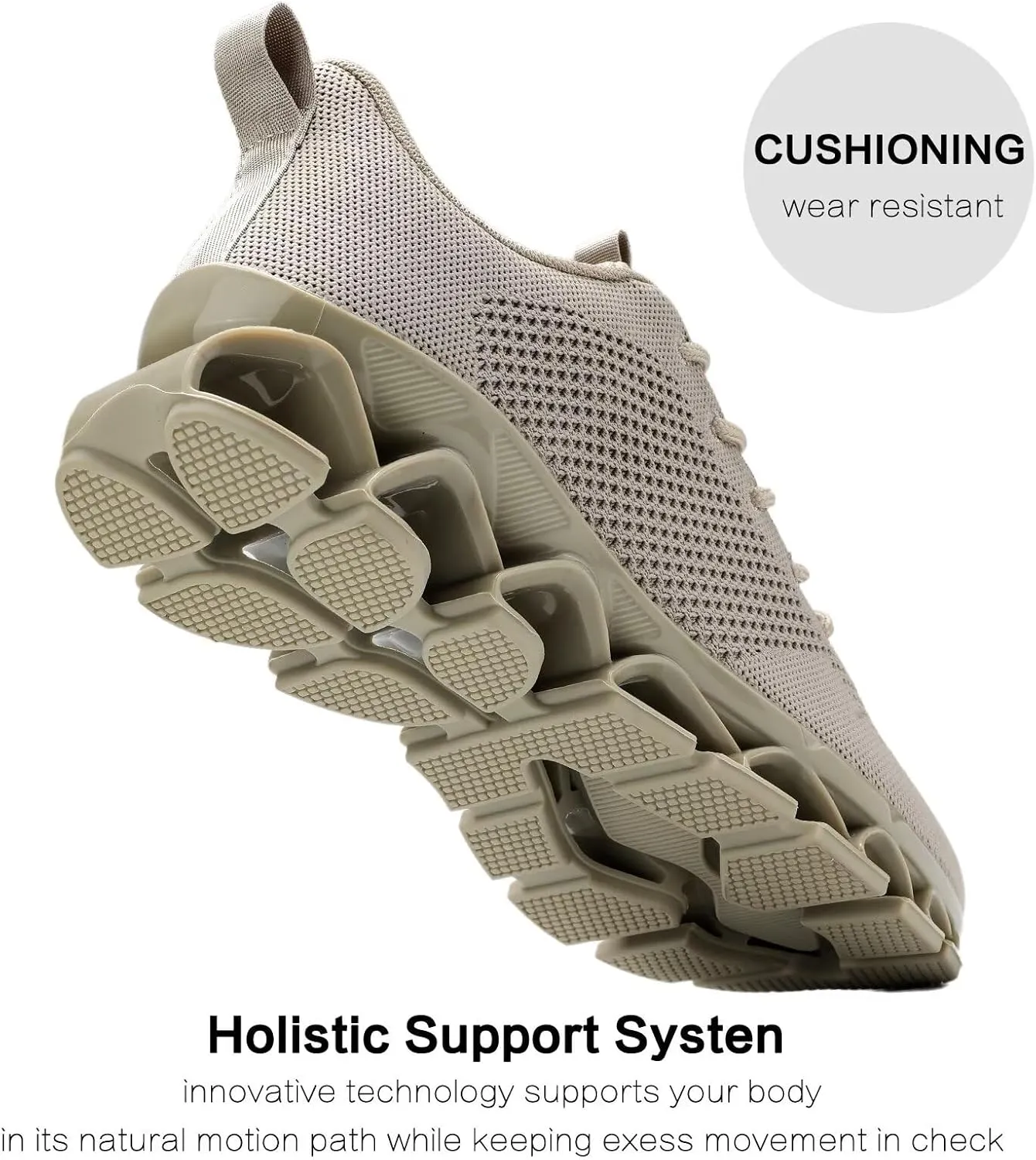 Mens Walking Shoes Blade Non Slip Fashion Sneakers Breathable Mesh Soft Sole Casual Athletic Running Sport Shoes