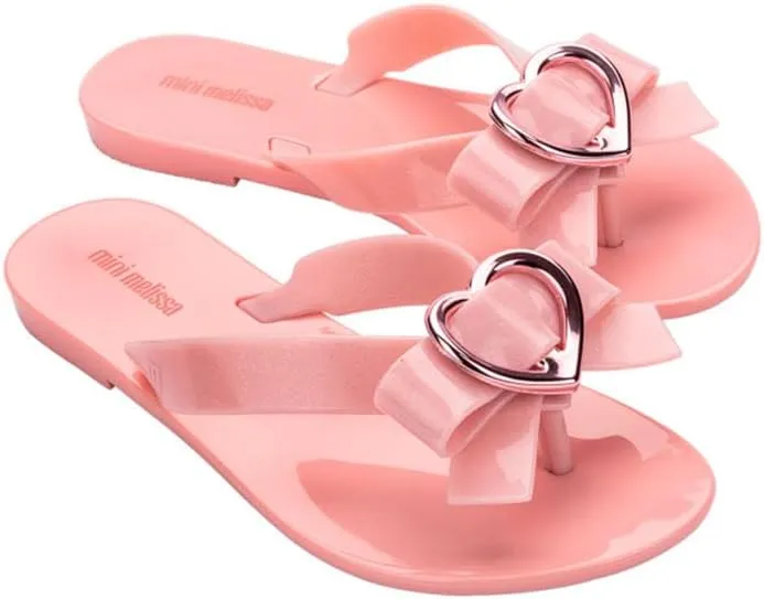 mini melissa Harmonic Collection Girls Flip Flops - Kids Slip On Sandals, Jelly Shoes