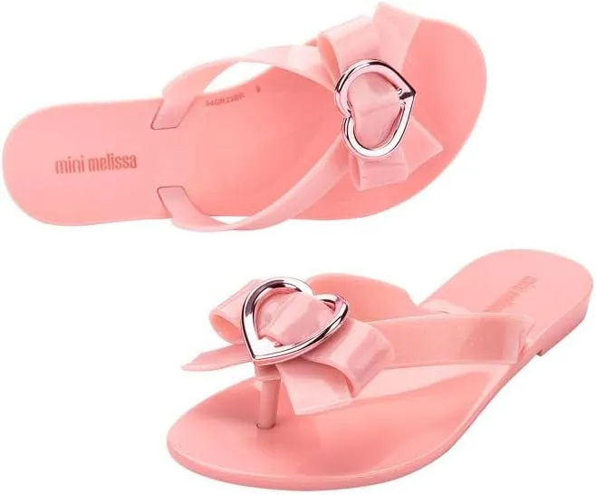 mini melissa Harmonic Collection Girls Flip Flops - Kids Slip On Sandals, Jelly Shoes