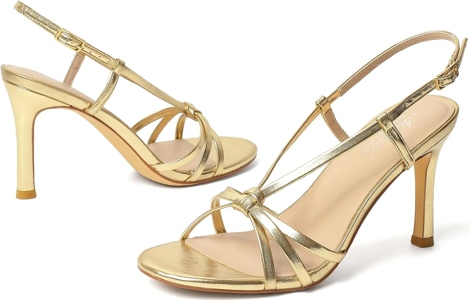 Mostrin Heels For Women Sexy Strappy Heels Comfortable Ankle Strap Heel Open Toe Stiletto High Heeled Sandals For Party,Night Out,Daily